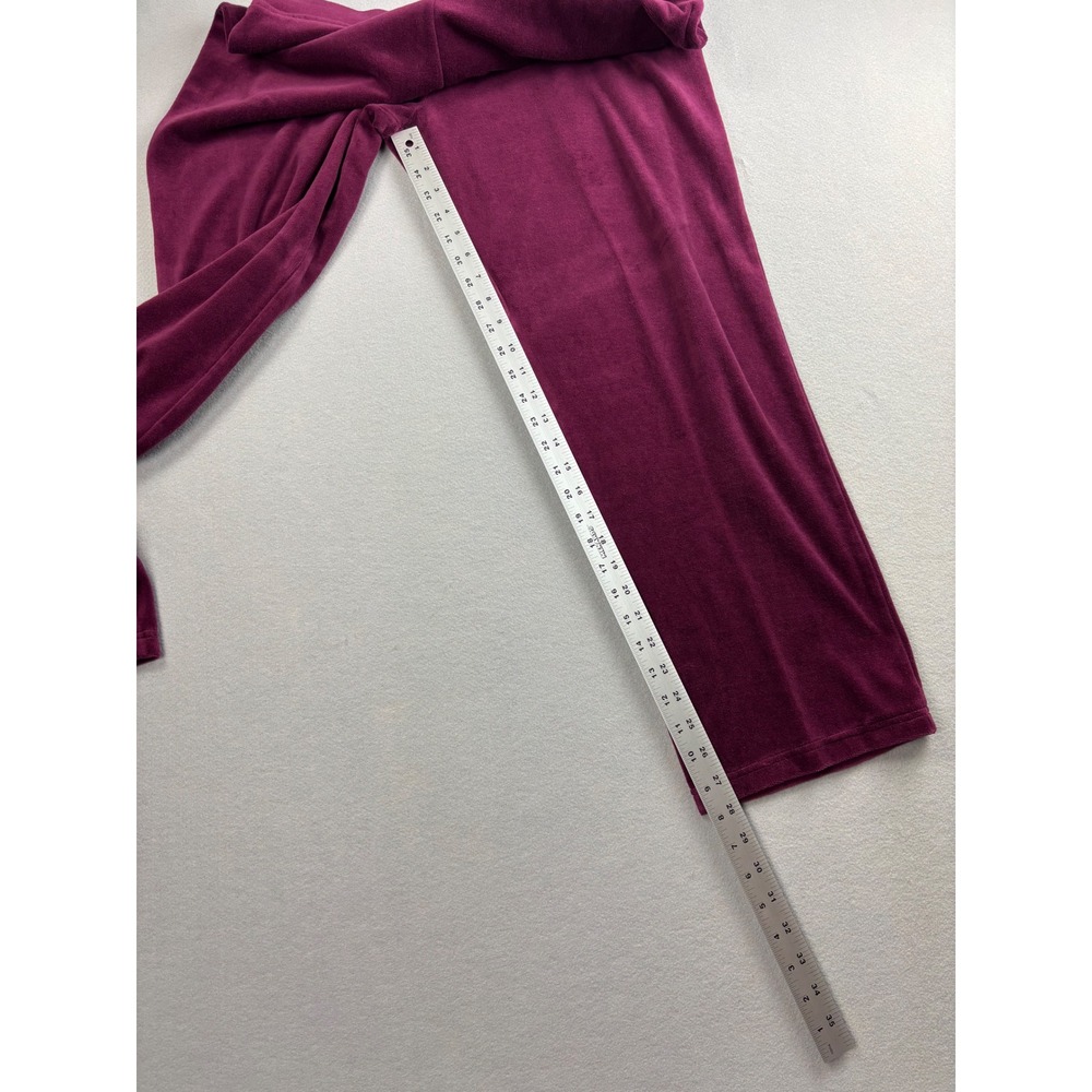 White Stag Womens Velour 2 Piece Tracksuit Jacket Pants Set Maroon Large XL - Picture 4 of 8